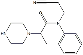 N-(2-cyanoethyl)-N-phenyl-2-(piperazin-1-yl)propanamide 구조식 이미지