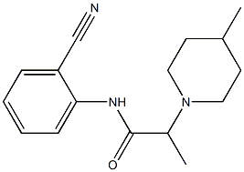 N-(2-cyanophenyl)-2-(4-methylpiperidin-1-yl)propanamide 구조식 이미지