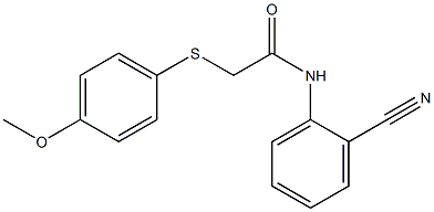 N-(2-cyanophenyl)-2-[(4-methoxyphenyl)sulfanyl]acetamide Structure