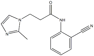 N-(2-cyanophenyl)-3-(2-methyl-1H-imidazol-1-yl)propanamide 구조식 이미지