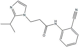 N-(2-cyanophenyl)-3-[2-(propan-2-yl)-1H-imidazol-1-yl]propanamide 구조식 이미지