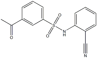 N-(2-cyanophenyl)-3-acetylbenzene-1-sulfonamide Structure