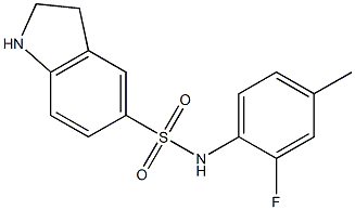 N-(2-fluoro-4-methylphenyl)-2,3-dihydro-1H-indole-5-sulfonamide 구조식 이미지