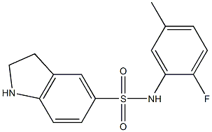 N-(2-fluoro-5-methylphenyl)-2,3-dihydro-1H-indole-5-sulfonamide Structure