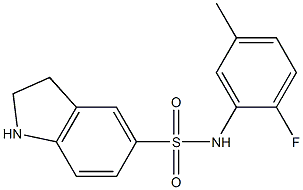 N-(2-fluoro-5-methylphenyl)-2,3-dihydro-1H-indole-5-sulfonamide 구조식 이미지