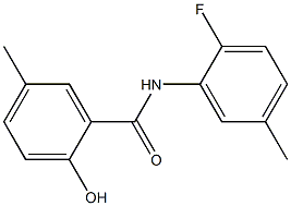 N-(2-fluoro-5-methylphenyl)-2-hydroxy-5-methylbenzamide 구조식 이미지