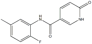 N-(2-fluoro-5-methylphenyl)-6-oxo-1,6-dihydropyridine-3-carboxamide 구조식 이미지