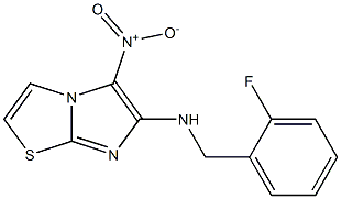 N-(2-fluorobenzyl)-5-nitroimidazo[2,1-b][1,3]thiazol-6-amine 구조식 이미지