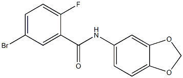 N-(2H-1,3-benzodioxol-5-yl)-5-bromo-2-fluorobenzamide 구조식 이미지