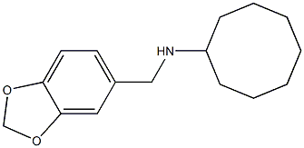 N-(2H-1,3-benzodioxol-5-ylmethyl)cyclooctanamine 구조식 이미지