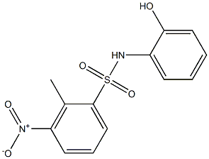 N-(2-hydroxyphenyl)-2-methyl-3-nitrobenzene-1-sulfonamide 구조식 이미지