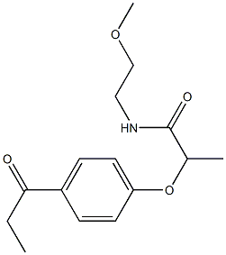 N-(2-methoxyethyl)-2-(4-propanoylphenoxy)propanamide Structure