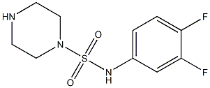 N-(3,4-difluorophenyl)piperazine-1-sulfonamide 구조식 이미지