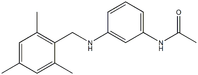 N-(3-{[(2,4,6-trimethylphenyl)methyl]amino}phenyl)acetamide 구조식 이미지