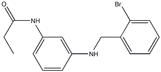 N-(3-{[(2-bromophenyl)methyl]amino}phenyl)propanamide Structure