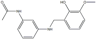 N-(3-{[(2-hydroxy-3-methoxyphenyl)methyl]amino}phenyl)acetamide 구조식 이미지