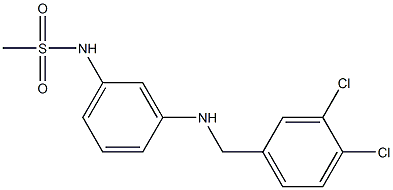 N-(3-{[(3,4-dichlorophenyl)methyl]amino}phenyl)methanesulfonamide 구조식 이미지