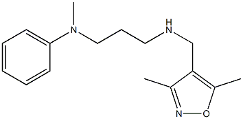 N-(3-{[(3,5-dimethyl-1,2-oxazol-4-yl)methyl]amino}propyl)-N-methylaniline 구조식 이미지