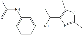 N-(3-{[1-(2,5-dimethyl-1,3-thiazol-4-yl)ethyl]amino}phenyl)acetamide 구조식 이미지