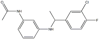 N-(3-{[1-(3-chloro-4-fluorophenyl)ethyl]amino}phenyl)acetamide 구조식 이미지