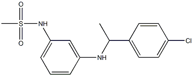 N-(3-{[1-(4-chlorophenyl)ethyl]amino}phenyl)methanesulfonamide 구조식 이미지