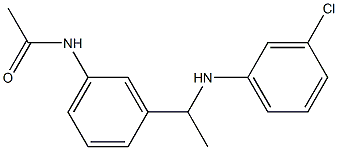 N-(3-{1-[(3-chlorophenyl)amino]ethyl}phenyl)acetamide Structure