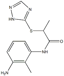 N-(3-amino-2-methylphenyl)-2-(1H-1,2,4-triazol-5-ylsulfanyl)propanamide Structure