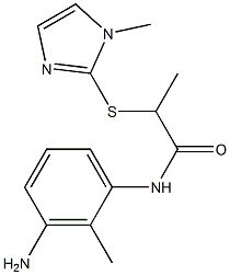 N-(3-amino-2-methylphenyl)-2-[(1-methyl-1H-imidazol-2-yl)sulfanyl]propanamide Structure