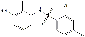 N-(3-amino-2-methylphenyl)-4-bromo-2-chlorobenzene-1-sulfonamide Structure