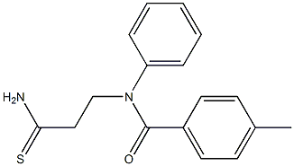 N-(3-amino-3-thioxopropyl)-4-methyl-N-phenylbenzamide 구조식 이미지