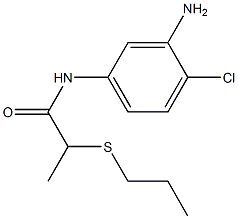 N-(3-amino-4-chlorophenyl)-2-(propylsulfanyl)propanamide 구조식 이미지