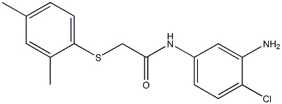 N-(3-amino-4-chlorophenyl)-2-[(2,4-dimethylphenyl)sulfanyl]acetamide Structure