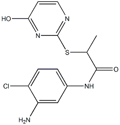 N-(3-amino-4-chlorophenyl)-2-[(4-hydroxypyrimidin-2-yl)sulfanyl]propanamide 구조식 이미지