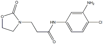 N-(3-amino-4-chlorophenyl)-3-(2-oxo-1,3-oxazolidin-3-yl)propanamide 구조식 이미지