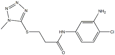 N-(3-amino-4-chlorophenyl)-3-[(1-methyl-1H-1,2,3,4-tetrazol-5-yl)sulfanyl]propanamide 구조식 이미지