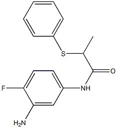 N-(3-amino-4-fluorophenyl)-2-(phenylsulfanyl)propanamide 구조식 이미지