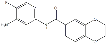 N-(3-amino-4-fluorophenyl)-2,3-dihydro-1,4-benzodioxine-6-carboxamide 구조식 이미지