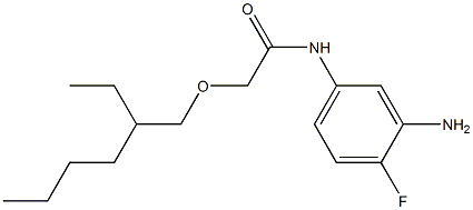 N-(3-amino-4-fluorophenyl)-2-[(2-ethylhexyl)oxy]acetamide 구조식 이미지