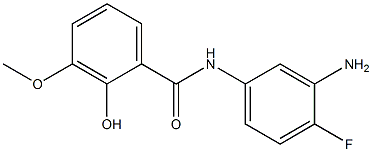 N-(3-amino-4-fluorophenyl)-2-hydroxy-3-methoxybenzamide 구조식 이미지