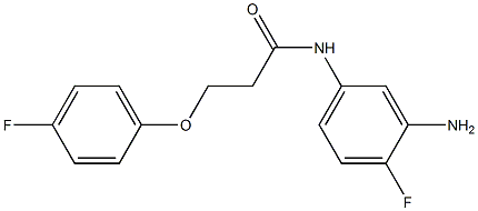 N-(3-amino-4-fluorophenyl)-3-(4-fluorophenoxy)propanamide 구조식 이미지