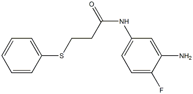 N-(3-amino-4-fluorophenyl)-3-(phenylsulfanyl)propanamide 구조식 이미지