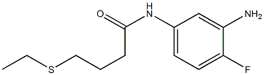 N-(3-amino-4-fluorophenyl)-4-(ethylsulfanyl)butanamide Structure