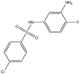 N-(3-amino-4-fluorophenyl)-4-chlorobenzene-1-sulfonamide 구조식 이미지