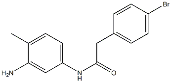 N-(3-amino-4-methylphenyl)-2-(4-bromophenyl)acetamide 구조식 이미지