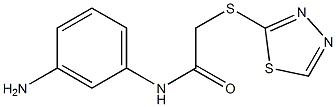 N-(3-aminophenyl)-2-(1,3,4-thiadiazol-2-ylsulfanyl)acetamide Structure