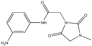 N-(3-aminophenyl)-2-(3-methyl-2,5-dioxoimidazolidin-1-yl)acetamide 구조식 이미지