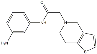 N-(3-aminophenyl)-2-(6,7-dihydrothieno[3,2-c]pyridin-5(4H)-yl)acetamide 구조식 이미지