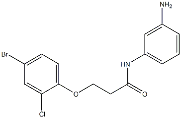 N-(3-aminophenyl)-3-(4-bromo-2-chlorophenoxy)propanamide 구조식 이미지