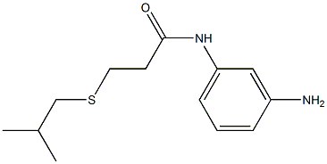 N-(3-aminophenyl)-3-[(2-methylpropyl)sulfanyl]propanamide 구조식 이미지