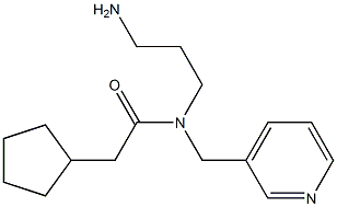 N-(3-aminopropyl)-2-cyclopentyl-N-(pyridin-3-ylmethyl)acetamide 구조식 이미지